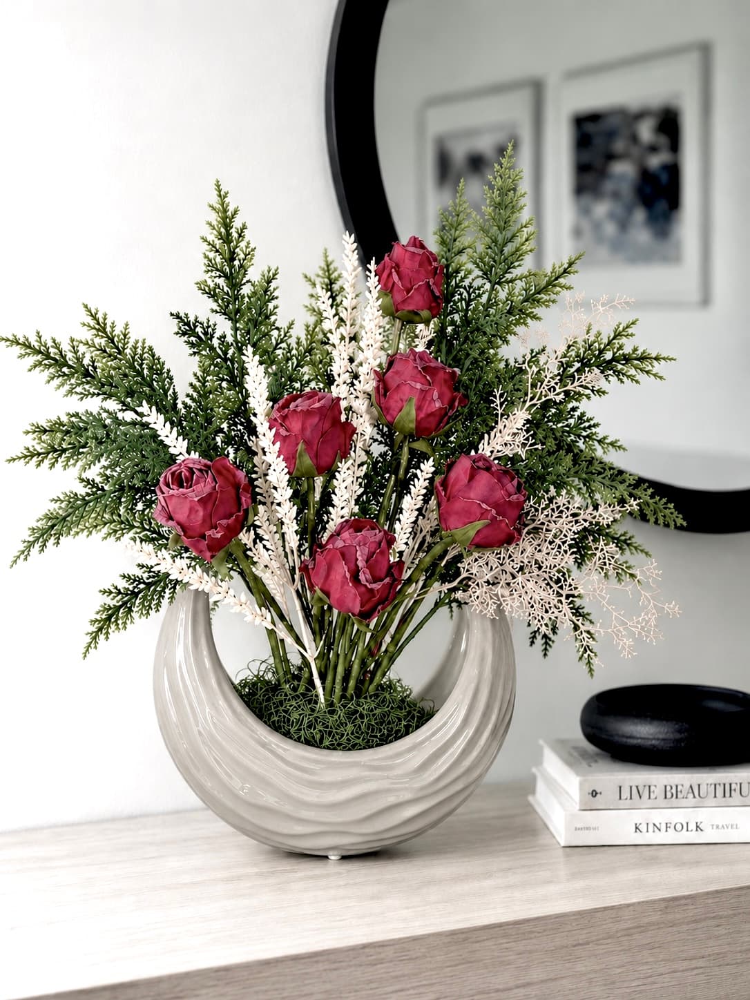 Moonveil Crescent Vase
